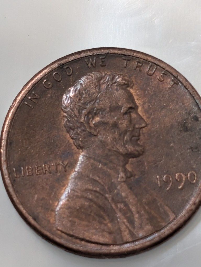 1990 No Mint Lincoln Memorial Penny