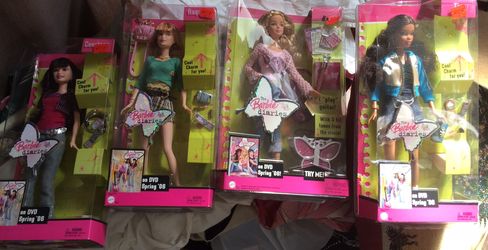 Barbie Diaries 4 Barbie Figures Set