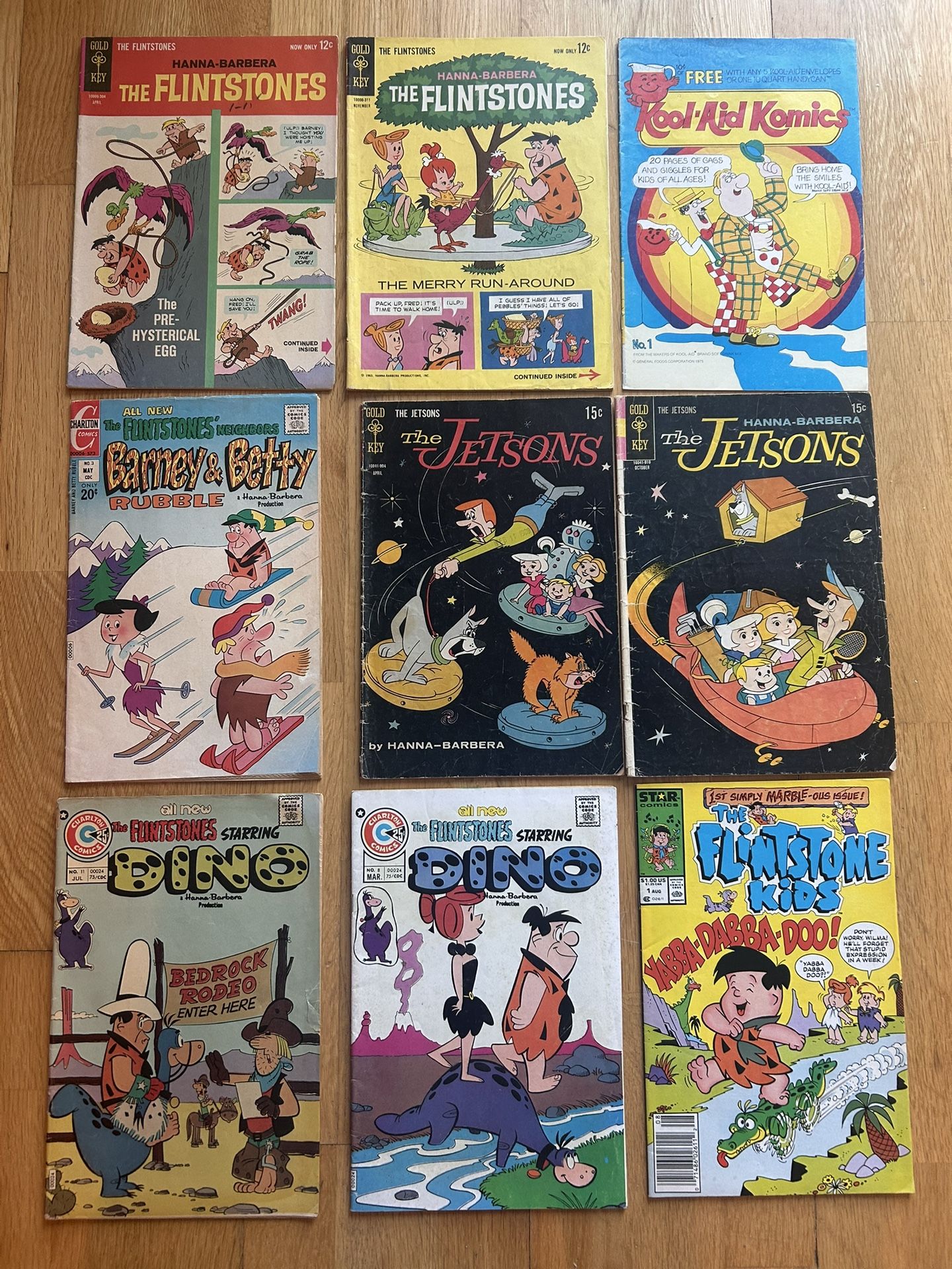 Silver Age Flintstones Jetsons Gold Key Charlton Star 9 Comic Book Lot
