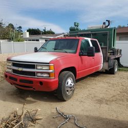 1996 Chevrolet C/K 3500 Dually Truck Flatbed Work Rims Tires Good