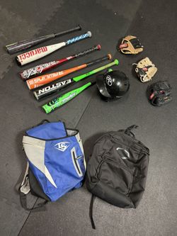 Baseball_ Bats, Gloves, Backpacks