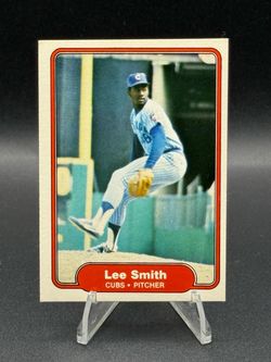 1982 Fleer #603 Lee Smith (Error Card - Upside Down Cubs Logo)