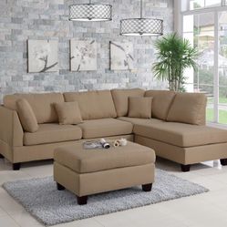 $499 Sectional W Ottoman 