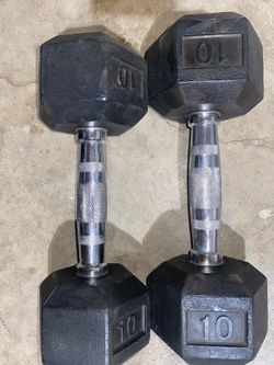 10 pound paired dumbbells