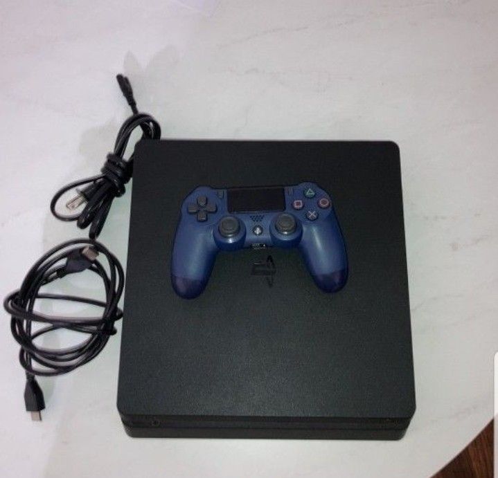 PS4 Pro With Blue Controller HDMI and power Cables Included (Best Offer)
