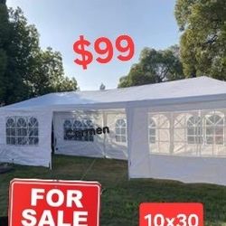 10' x 30' Canopy Party Tent Wedding Canopy Gazebo Wedding Tent Pavilion w/8 Side Walls