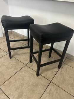 Set de 2 Sillas de Barra Negras