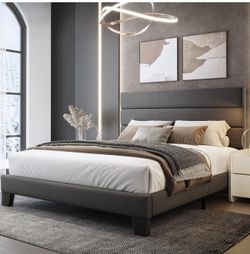 Queen Bed Set – WEEWAY Platform Bed Frame + 12” Avenco Mattress – Excellent Condition – $200