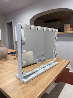 LED Hollywood Vanity Mirror w/ Bluetooth Speaker – $75