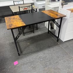 Computer Desk, 47in Computer Desk, Gaming Office Desk w/Carbon Fiber Tabletop, Gaming Office Desk w/Sturdy Metal Frame, Home Office Desks w/Large Legr