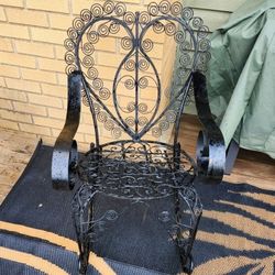 Vintage Wrought Iron Rocking Chair