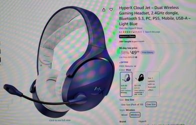 New! HyperX cloud jet, dual wireless gaming Headset