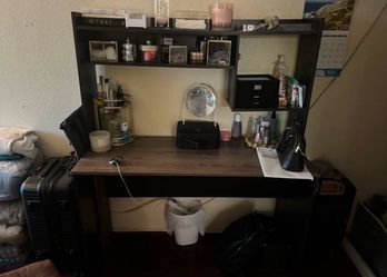 Brown Office Desk (L-Shaped)