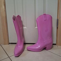 Pink Rain Boots Size 9 Women's 