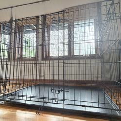Large Collapsible 2 Door Metal Wire Pet Crate