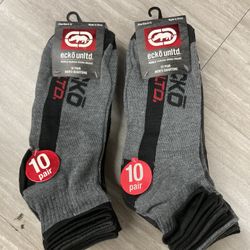 NWT Men’s Quarter Socks 20 Pairs 