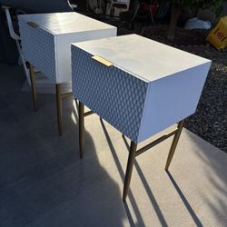 Two White Coffee Tables