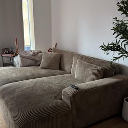 Corduroy Beige Couch