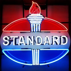 Standard oil and gas bar man cave sign