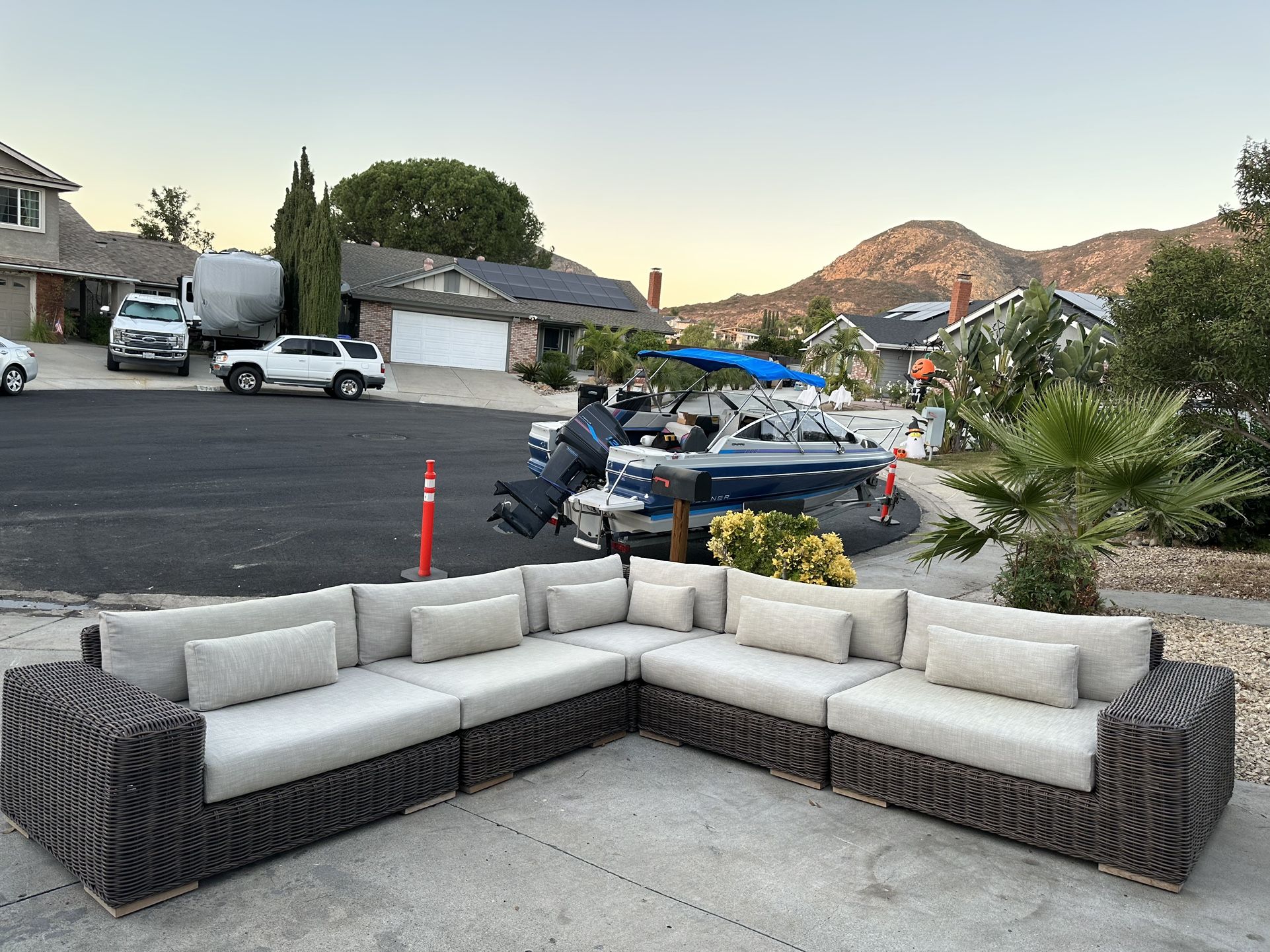 Restoration Hardware Majorca Outdoor Sectional Sofa - Delivery Included!