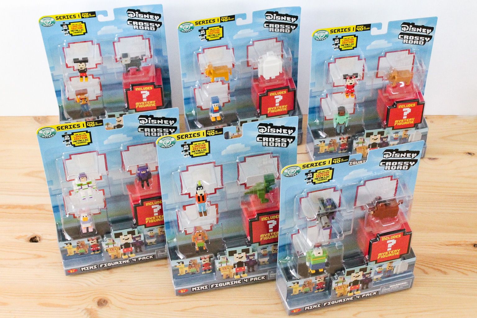 6 SETS of 4PK Disney Crossy Road Series 1 Mini Figures- 24 Total Figures
