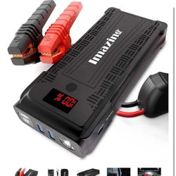 Imazing Portable Car Jump Starter - 2500A Peak 20000mAH (Up to 8L Gas/8L Diesel Engine) 12V Auto Battery Booster Portable Power Pack with LCD Display,