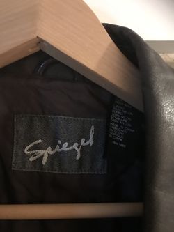 Brown leather women’s jacket