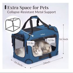 Pet Masion Dog Or Cat Carrier Blue
