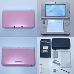 Nintendo 3DS XL Pink w 128GB Games + Accessory Bundle