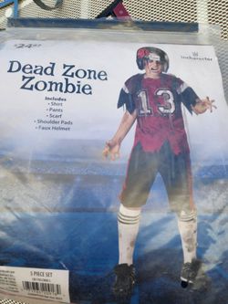 Kids Zombie Football Halloween Costume 6-7