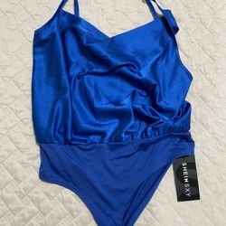 SHEIN Royal Blue Bodysuit 