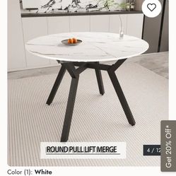 Brand New Extendable Circular Dining Table.