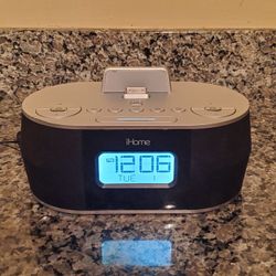 iHome iDN38 Dual Alarm Clock Radio USB for "Old-School" iPhone/iPad/iPod