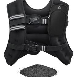 Weighted Vest 6 8 12 16 20lb with Reflective Stripe Adjustable Rucking Vest for Men Women