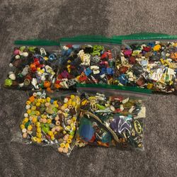 Bulk LEGO Minifigure Parts Lot – Heads, Torsos, Legs, Accessories + Motorcycles