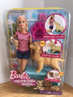 BARBIE - NEWBORN PUPS - PLAY SET - BRAND NEW