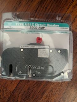 Type UBI Z 20/20 Amp Circuit Breaker