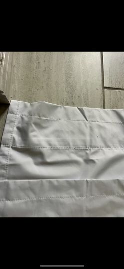 2 White Blackout Curtains 52 Inches Wide By 61 Inches Long 