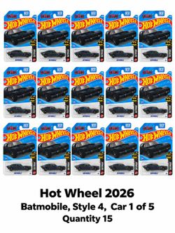 Hot Wheels 2026 Batmobile 1/5 – Lot of 15