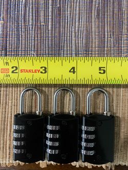 New! 3pcs 4 Digit Combination Lock Small Combo Luggage Number Locks Outdoor Padlock for Traveling Toolbox Gym Door Locker Suitcases Employee Hasp Stor