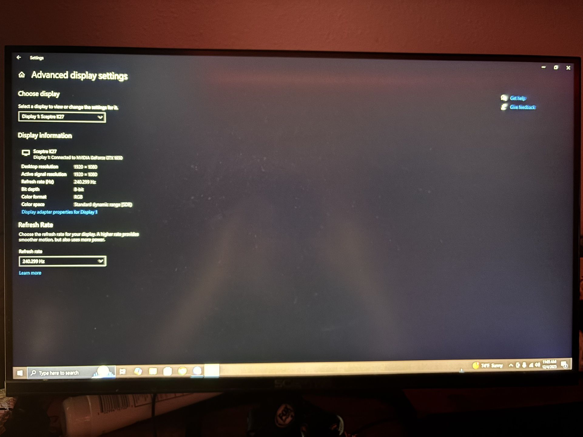 240hz Monitor 
