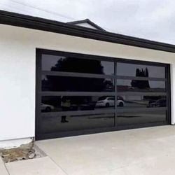 Double Laminated Black Glass, Garage Door