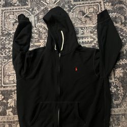 Black Polo Hoodie 