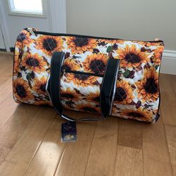 Sunflower Quilted Duffle Bag NWT