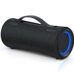 Refurbished Sony SRS-XG300 Portable Bluetooth Party Speaker with Retractable Handle, Ambient Light Ring & Mega Bass, Black