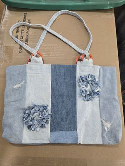 Jean Cut Out Fashion Tote Bag