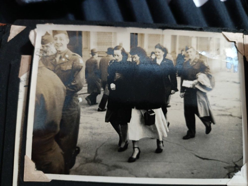 WW2 Military Pictures With Original Scrap Book