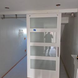 Frosted Glass Barn Door