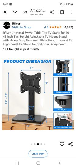 Universal Swivel Table Top TV Stand For 19-43" TVs-NIB