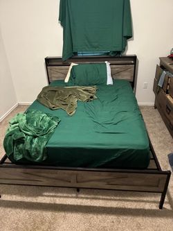 Couch & bed frame with mattress